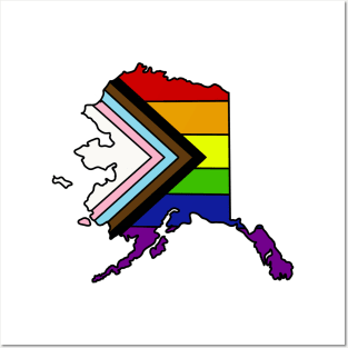 Progress pride flag - Alaska Posters and Art